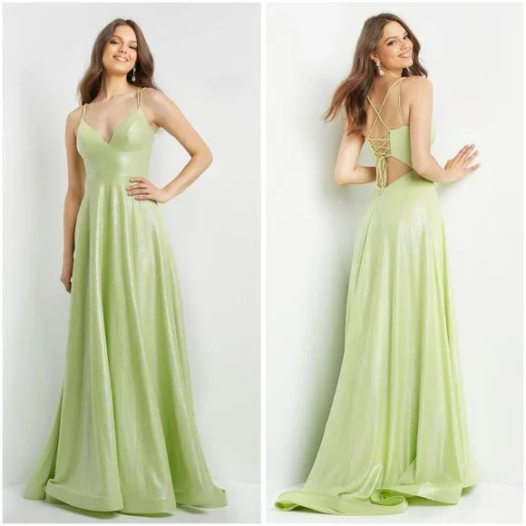 JVN by Jovani | Dresses | Nwt Jovani Jvn Lime Green Formal Dress With  Strappy Open Back 355 | Poshmark
